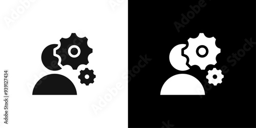 Administrator icon Flat vector set outline