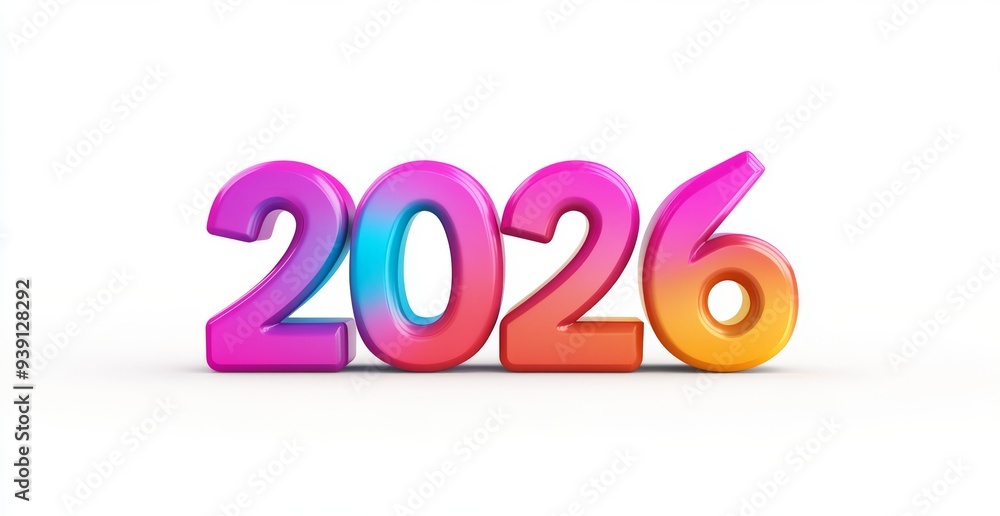 Happy New Year 2026 3D Text Effect Happy New Year 2026 3D Text Effect