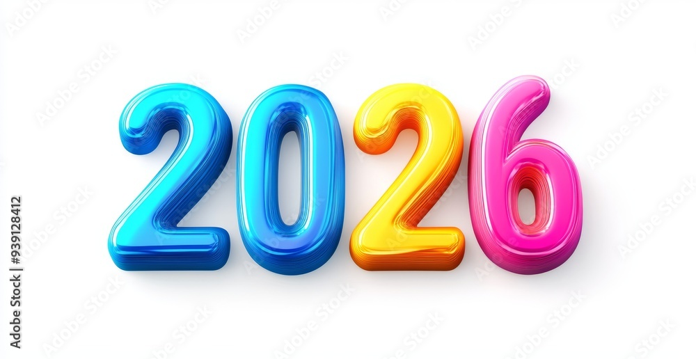 Happy New Year 2026 3D Text Effect Happy New Year 2026 3D Text Effect