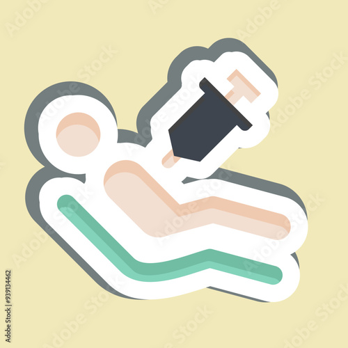 Sticker Euthanasia. related to Seath symbol. simple illustration
