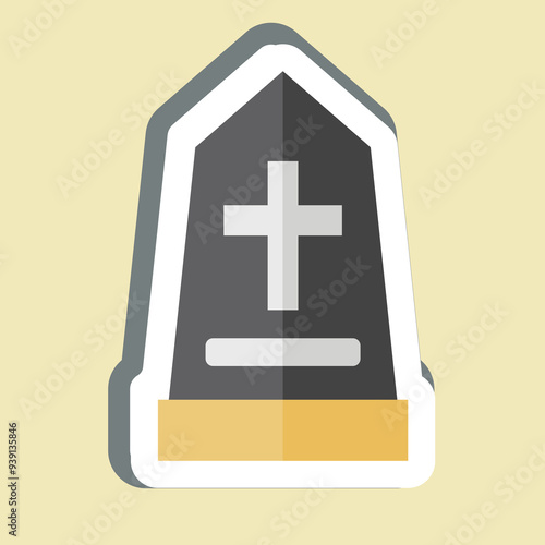 Sticker Memorial. related to Seath symbol. simple illustration