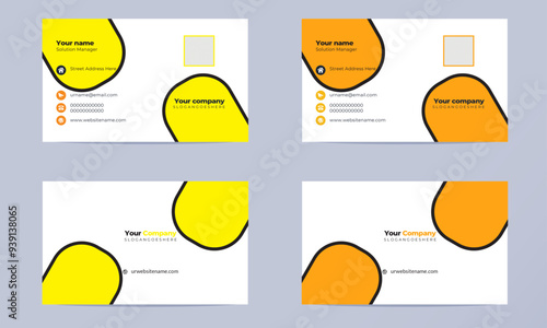 This is a corporate business card. Clean & Eye-catchy professional work. This Business card designed for a corporate company and suitable for all businesses industry. You can easily edit and customize