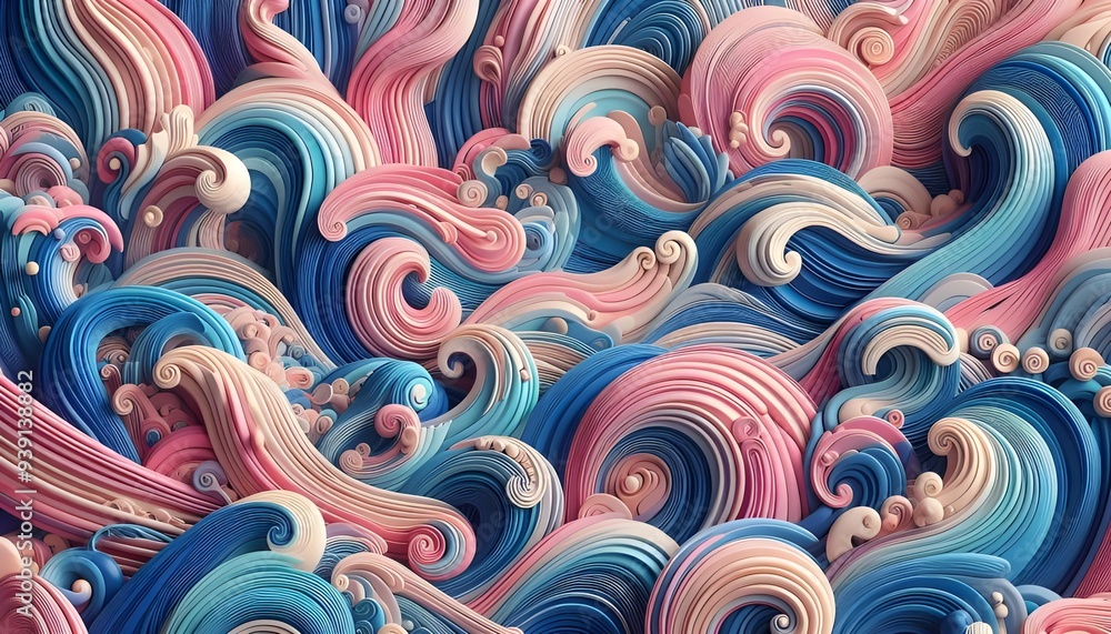 Blue and pink swirly artwork Blue and pink swirly artwork