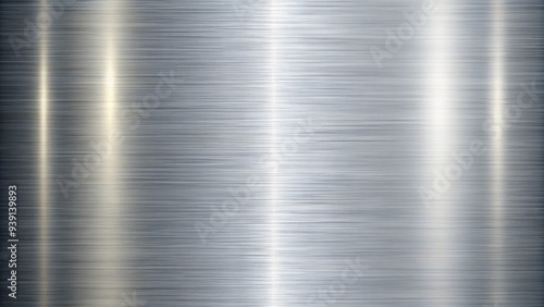 Highly reflective platinum metal background with a subtle gradient, showcasing a luxurious and modern aesthetic with industrial undertones and a sense of sophistication.