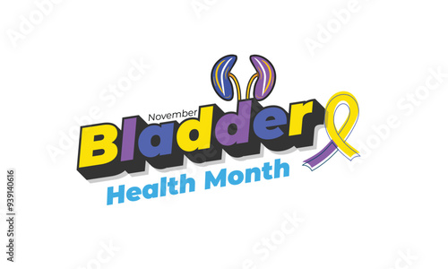 Bladder Health Month. background, banner, card, poster, template. Vector illustration.