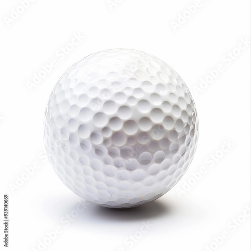 Golf ball isolated on white background.