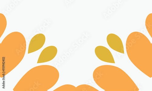 leaves frame background with copy space for text. Vector illustration.