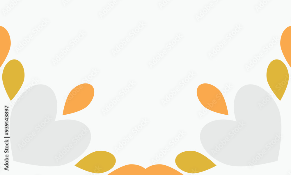 Obraz premium leaves frame background with copy space for text. Vector illustration.