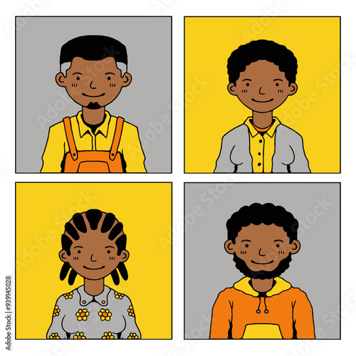 Black Men Vector Collection D
