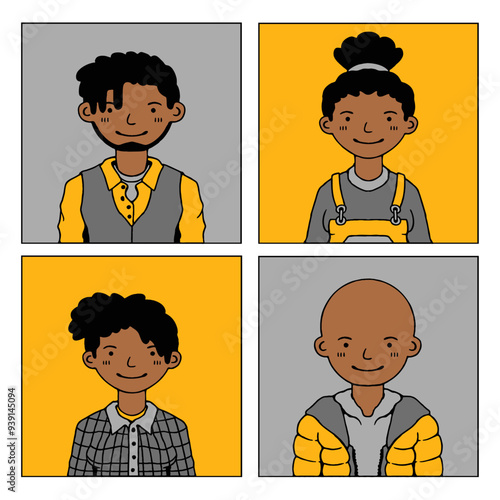 Black Men Vector Collection C