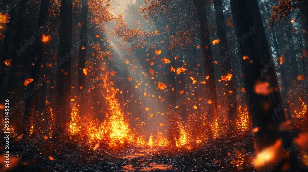 Fire and Leaves in a Dark Forest Fire and Leaves in a Dark Forest