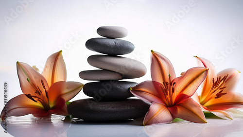 spa still life with stones