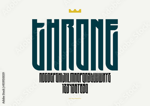 Condensed simple sans serif...