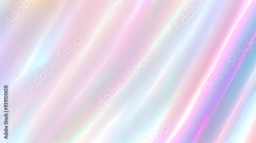 Holographic background seamless trendy iridescent light foil texture. Soft holographic pastel unicorn marble background pattern. Modern pearlescent blurry abstract swirl illustration. 