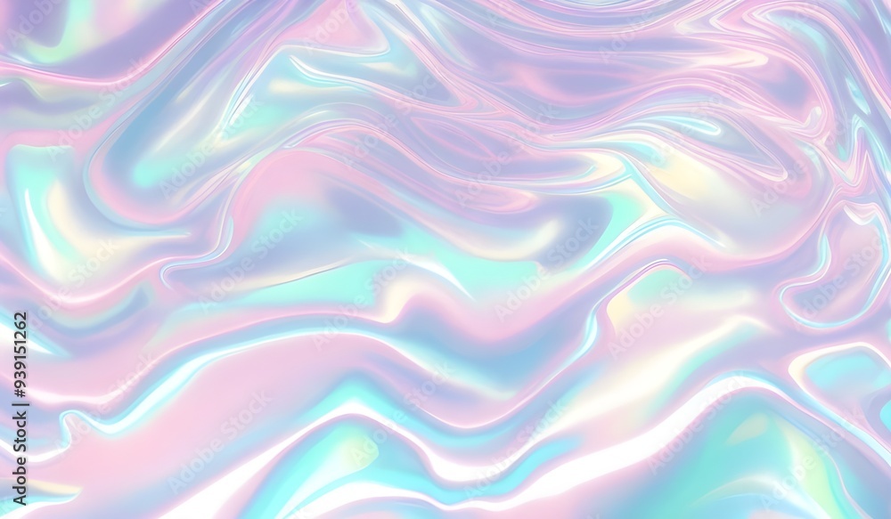 Holographic background seamless trendy iridescent light foil texture. Soft holographic pastel unicorn marble background pattern. Modern pearlescent blurry abstract swirl illustration.
Holographic background seamless trendy iridescent light foil texture. Soft holographic pastel unicorn marble background pattern. Modern pearlescent blurry abstract swirl illustration.