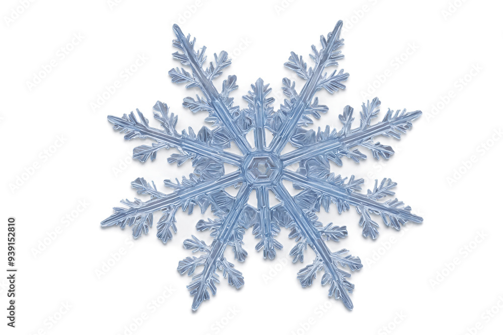 Isolated snowflake with intricate, frosty details on transparent background Isolated snowflake with intricate, frosty details on transparent background