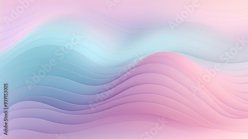 Smooth gradient waves blending into each other in pastel colors