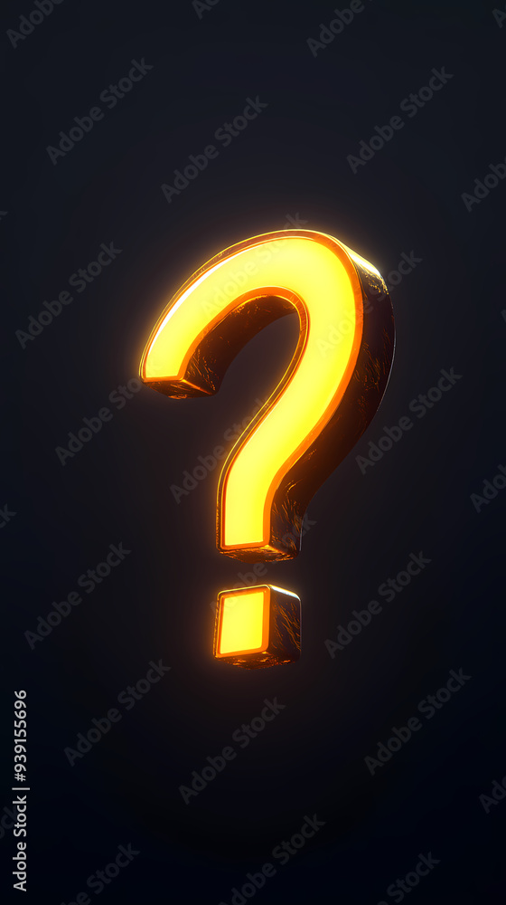 Golden question mark, symbolizing the pursuit of knowledge Golden question mark, symbolizing the pursuit of knowledge