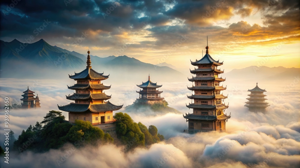 minimalist-illustration-of-ancient-chinese-architecture-s-outline