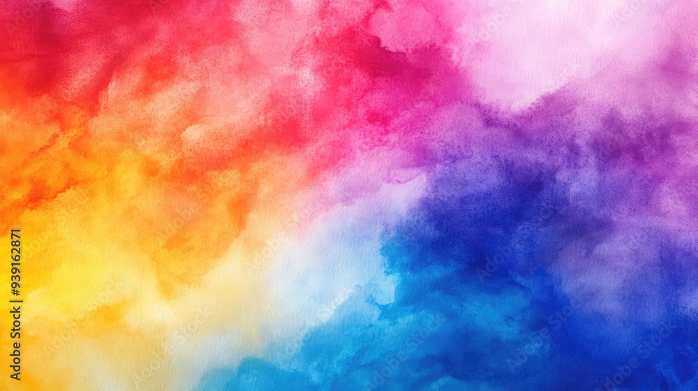 A beautiful rainbow watercolor background with abstract textures, featuring a colorful blend of vivid hues. A beautiful rainbow watercolor background with abstract textures, featuring a colorful blend of vivid hues.