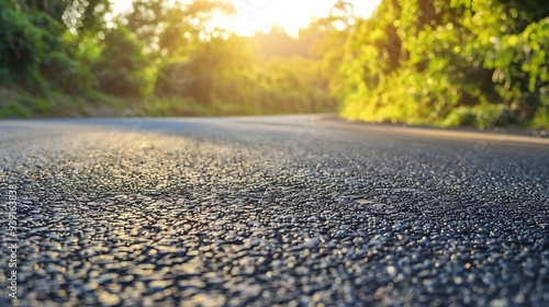 Wallpaper Mural Side view asphalt road on sunny summer day near the mountain : Generative AI Torontodigital.ca