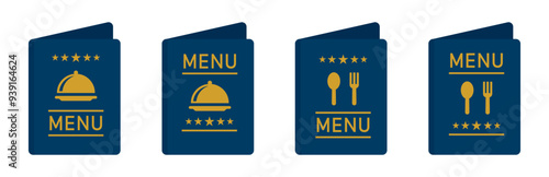 food menu book icon. Restaurant menu icon, vector illustration