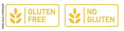 Gluten free icon. Non gluten icon, vector illustration