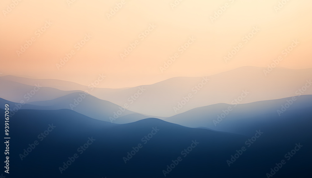 Obraz premium A simple gradient transitioning from a light to dark shade, creating a calm and soothing backdrop