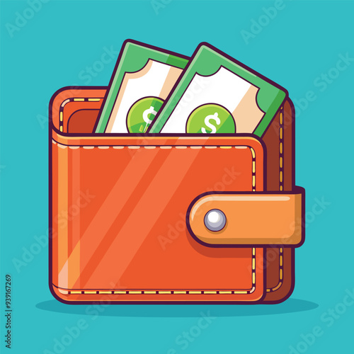 A wallet with cash