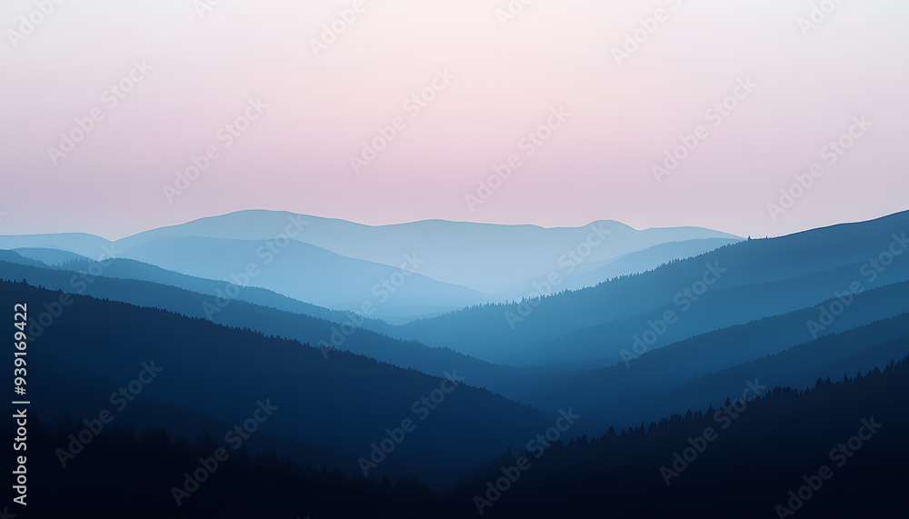 Naklejka premium A simple gradient transitioning from a light to dark shade, creating a calm and soothing backdrop