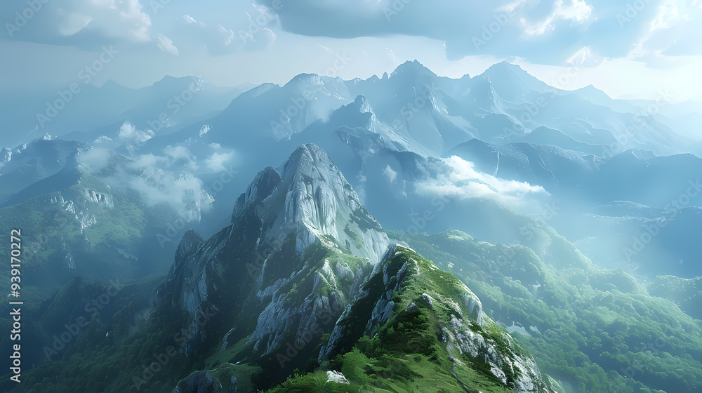 Fototapeta premium low square mountain ridge,stockphoto style