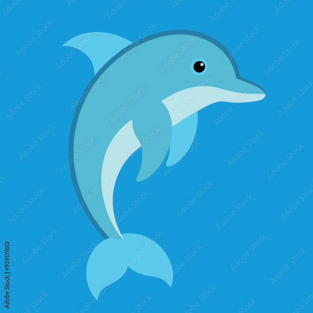 Bottlenose dolphin vector art illustration. Bottlenose dolphin vector art illustration.