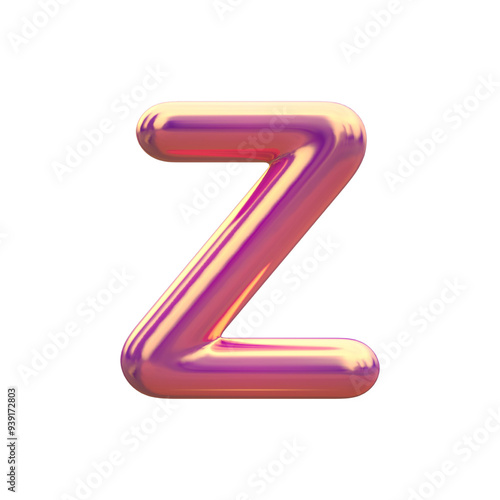 3d alphabet letter Z