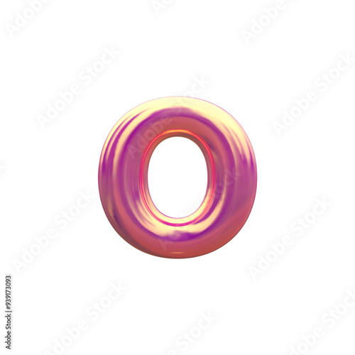 3d alphabet lowercase letter O