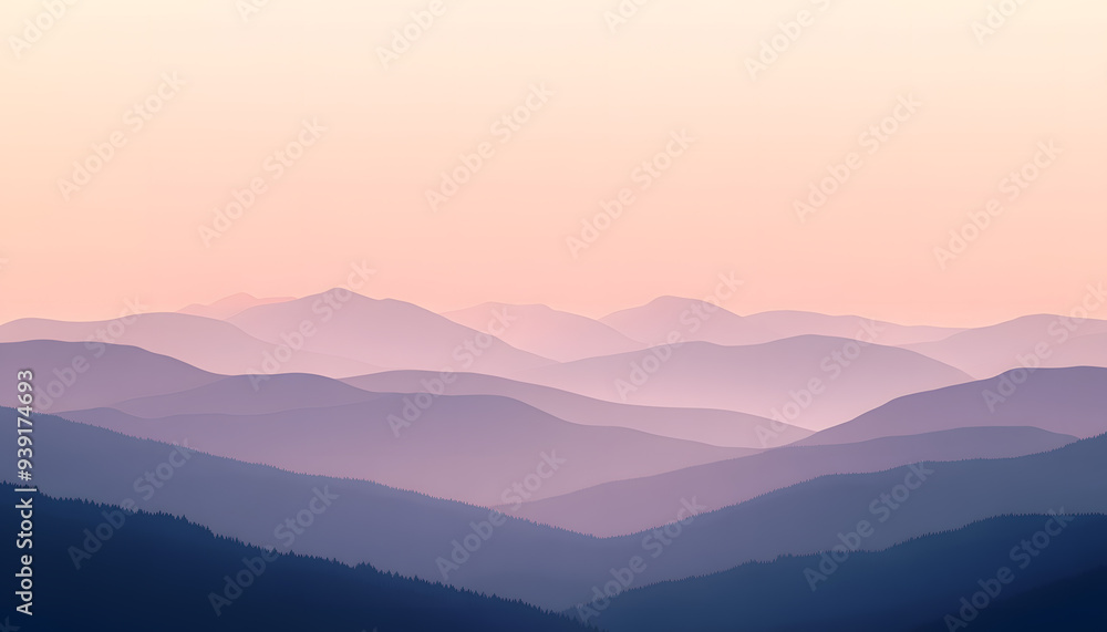 Fototapeta premium A simple gradient transitioning from a light to dark shade, creating a calm and soothing backdrop