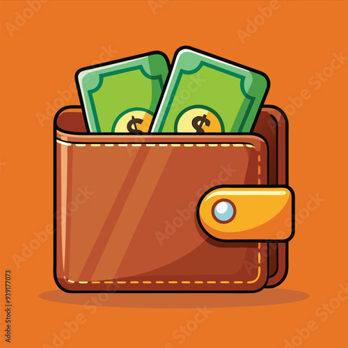 A wallet with cash