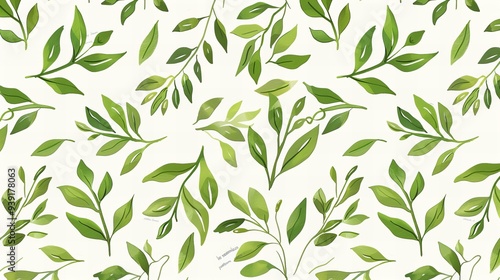 葉のシームレスパターン2