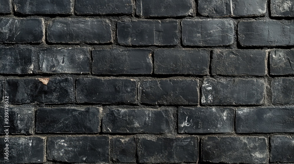 Abstract Black brick wall texture for pattern background. wide panorama picture Abstract Black brick wall texture for pattern background. wide panorama picture
