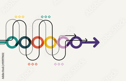 Abstract arrow direction. Technology background