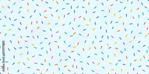 Colorful sprinkles banner background, colorful falling decorative sprinkles background