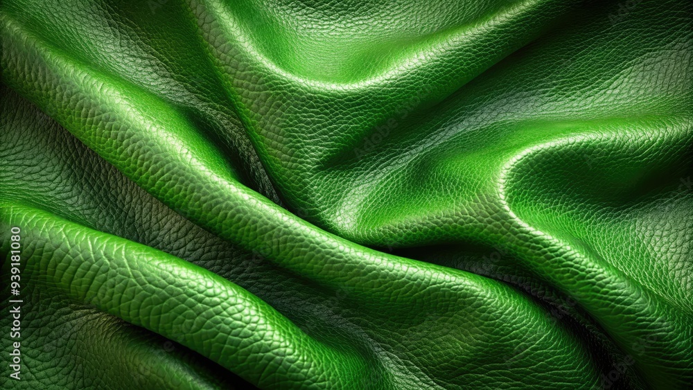 Richly textured green leather background with subtle sheen, featuring gentle folds and creases, evoking feelings of luxury, sophistication, and nature-inspired elegance. Richly textured green leather background with subtle sheen, featuring gentle folds and creases, evoking feelings of luxury, sophistication, and nature-inspired elegance.