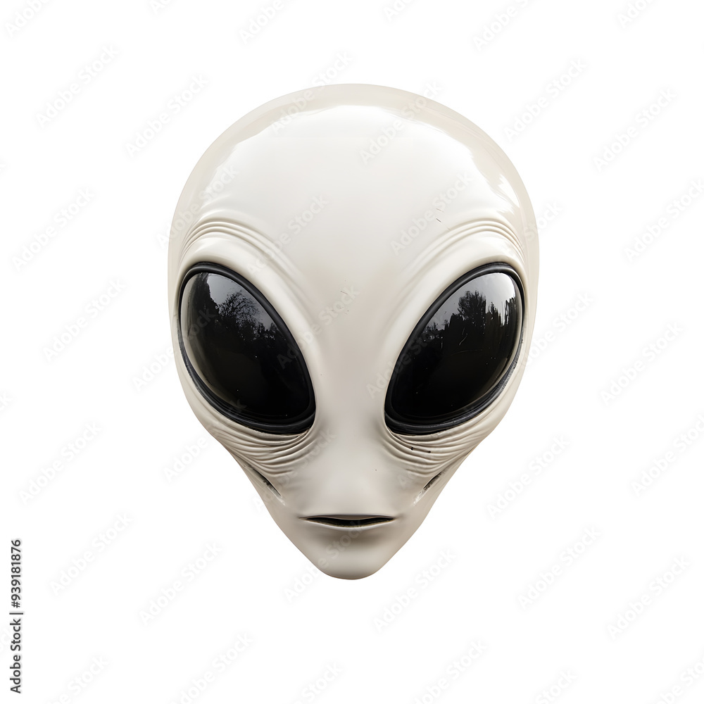 Alien face isolated on white background Alien face isolated on white background