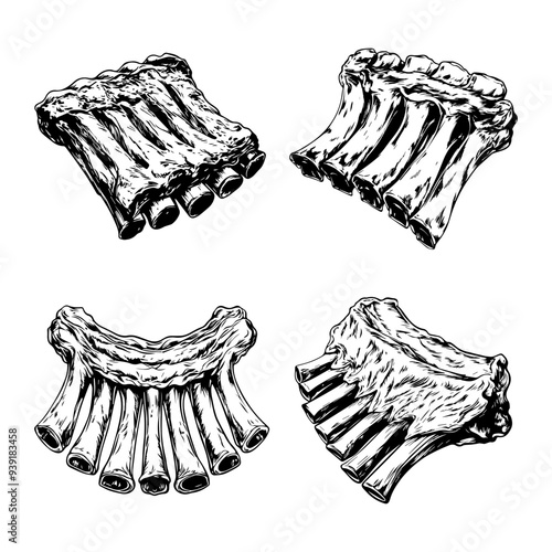 about meat, icon sheet about meat