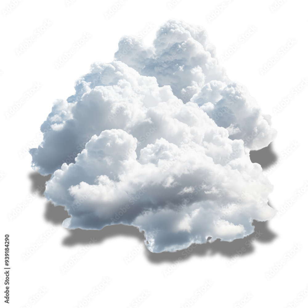 Fluffy White Cloud Isolated on White Background
Fluffy White Cloud Isolated on White Background