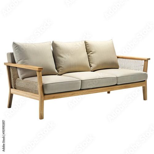 Comfortable Contemporary Sofa for Indoor or Outdoor Settings with Modern Design and Cozy Appeal