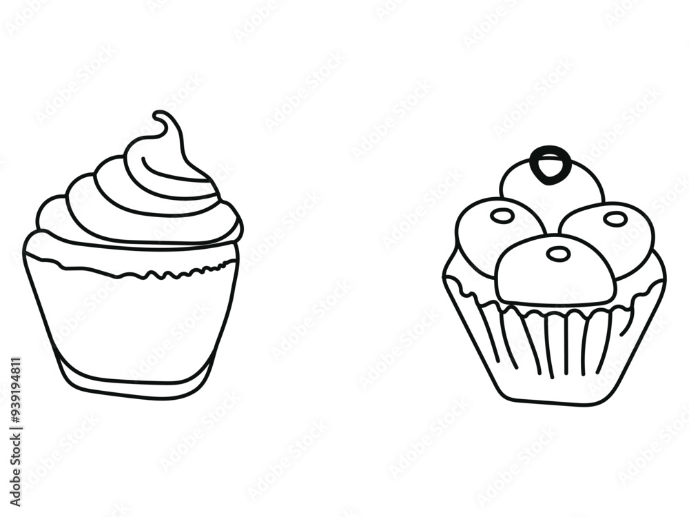 illustration of a cupcake illustration of a cupcake