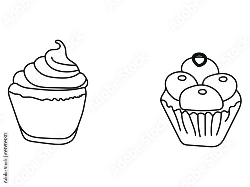 illustration of a cupcake