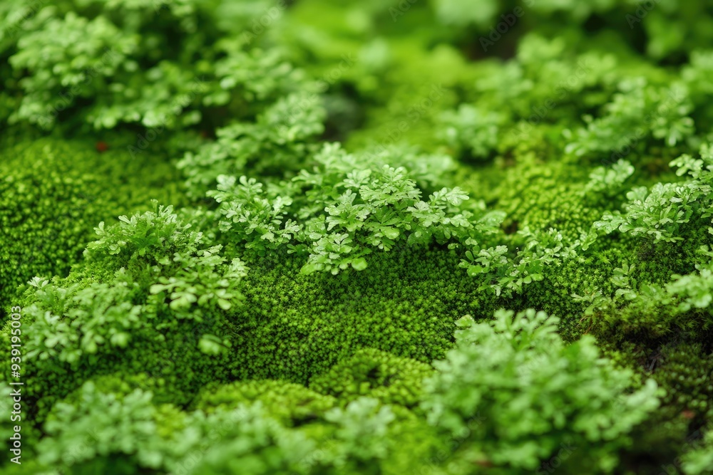Lush Green Moss and Ferns Lush Green Moss and Ferns
