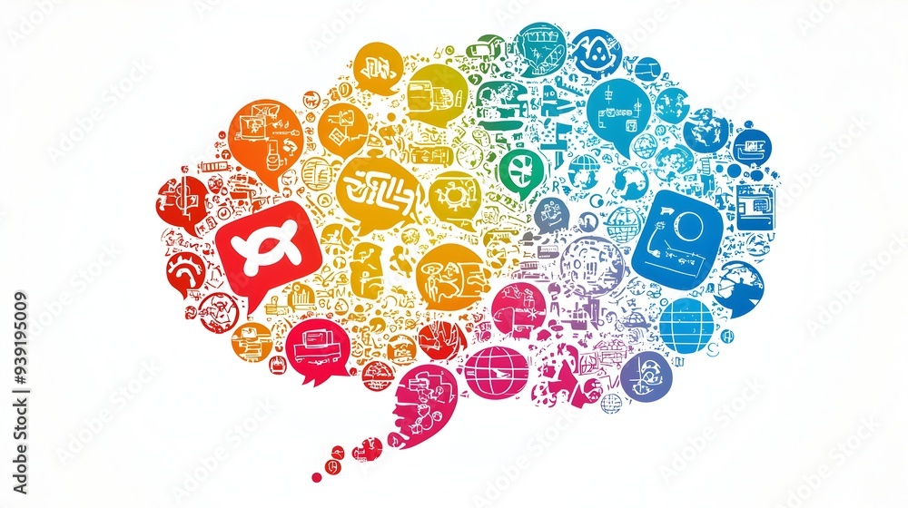 Representation of Multicultural Communication through Colorful Cloud of Languages and Symbols Representation of Multicultural Communication through Colorful Cloud of Languages and Symbols