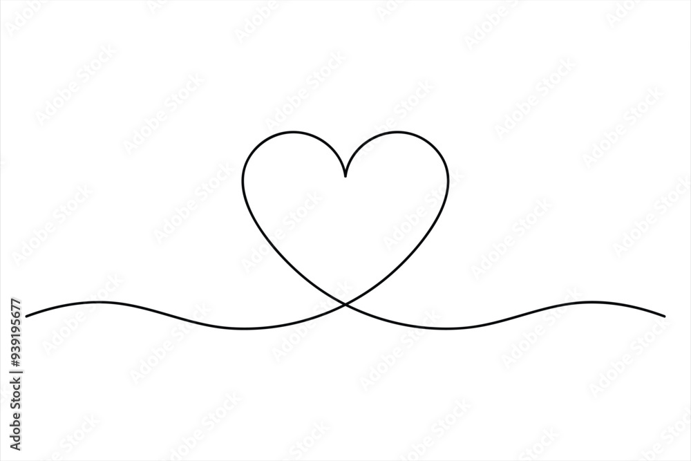 Heart continuous one line art drawing color shape Love sign outline illustration
Heart continuous one line art drawing color shape Love sign outline illustration